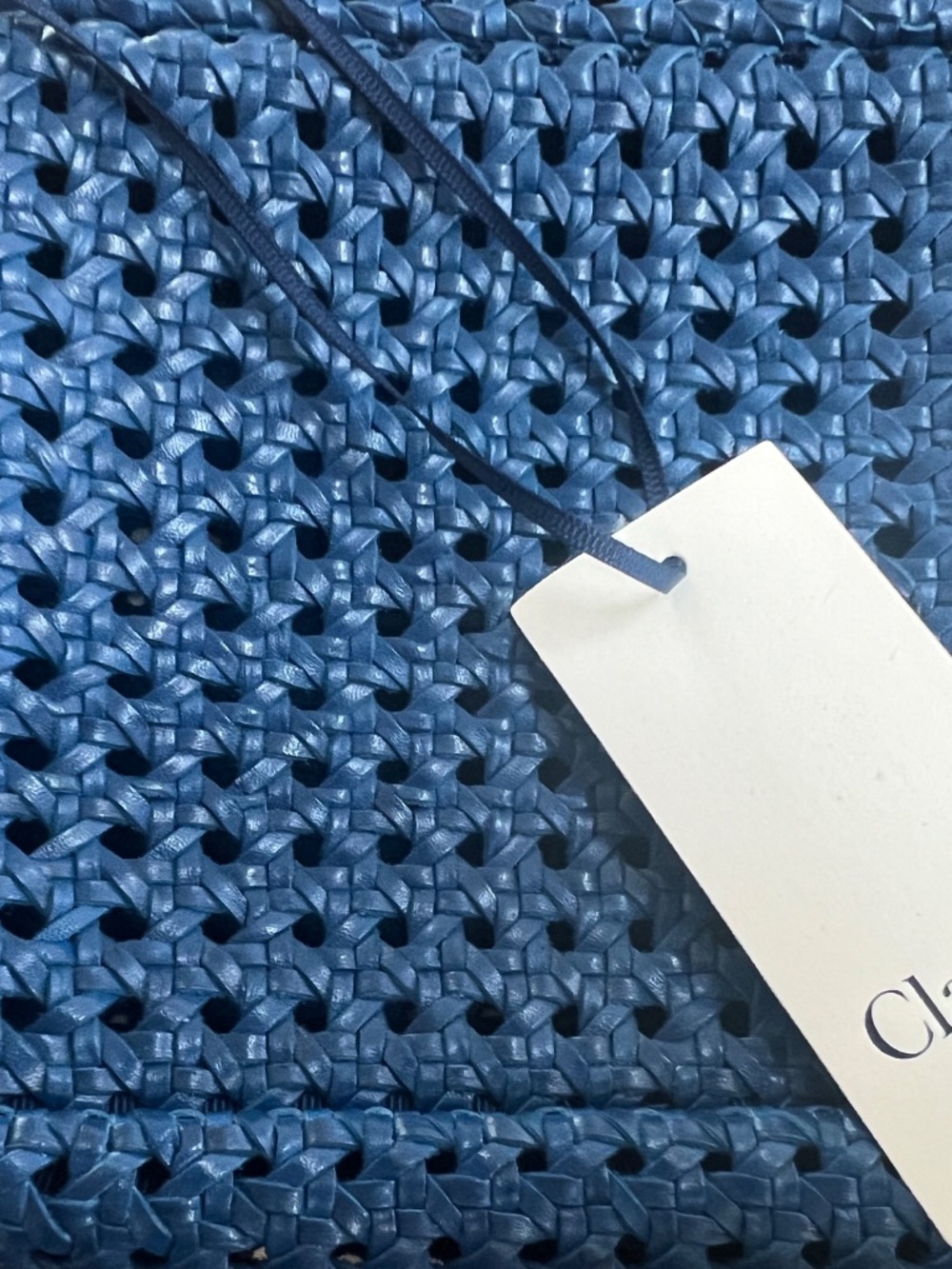 Clare V. Midi Sac Blue Rattan - Picture 2 of 4